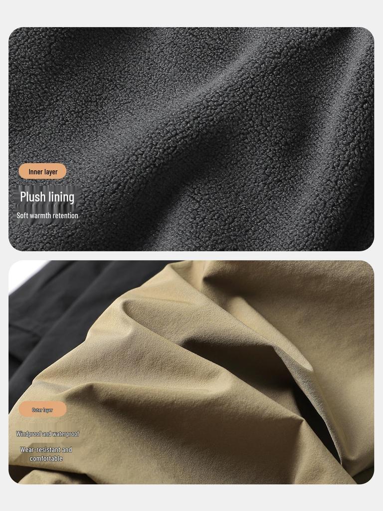 European Boy's Fleece-Lined Work Pants, Winter 2025 Children's Wear Collection