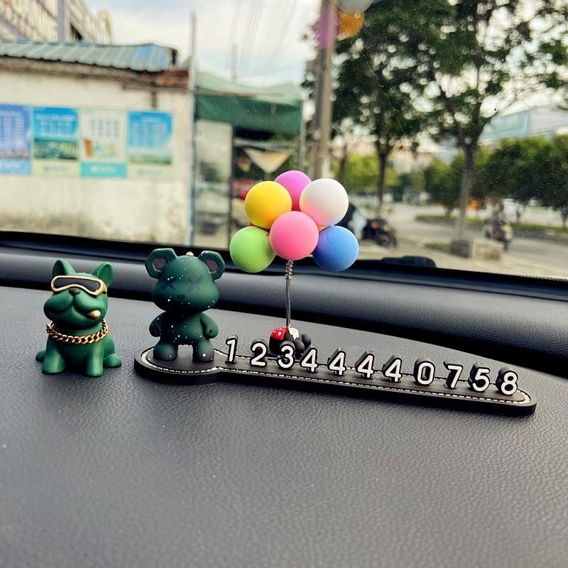 Violent Polychrome Bear Car Phone Number Plate Decorative Cartoon Ornament Car