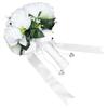 Bridal Bridesmaid Bouquet Innovative Simulation Rose Flowers Bunch Wedding Decoration White