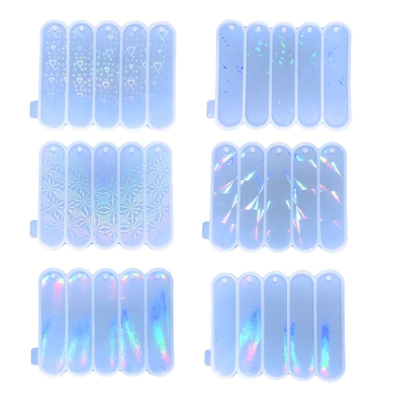 Marcadores Moldes de Resina Irregulares Holográficos Moldes de Resina Molde de Silicone para Marcadores para Artesanato DIY Moldes para Fazer Joias