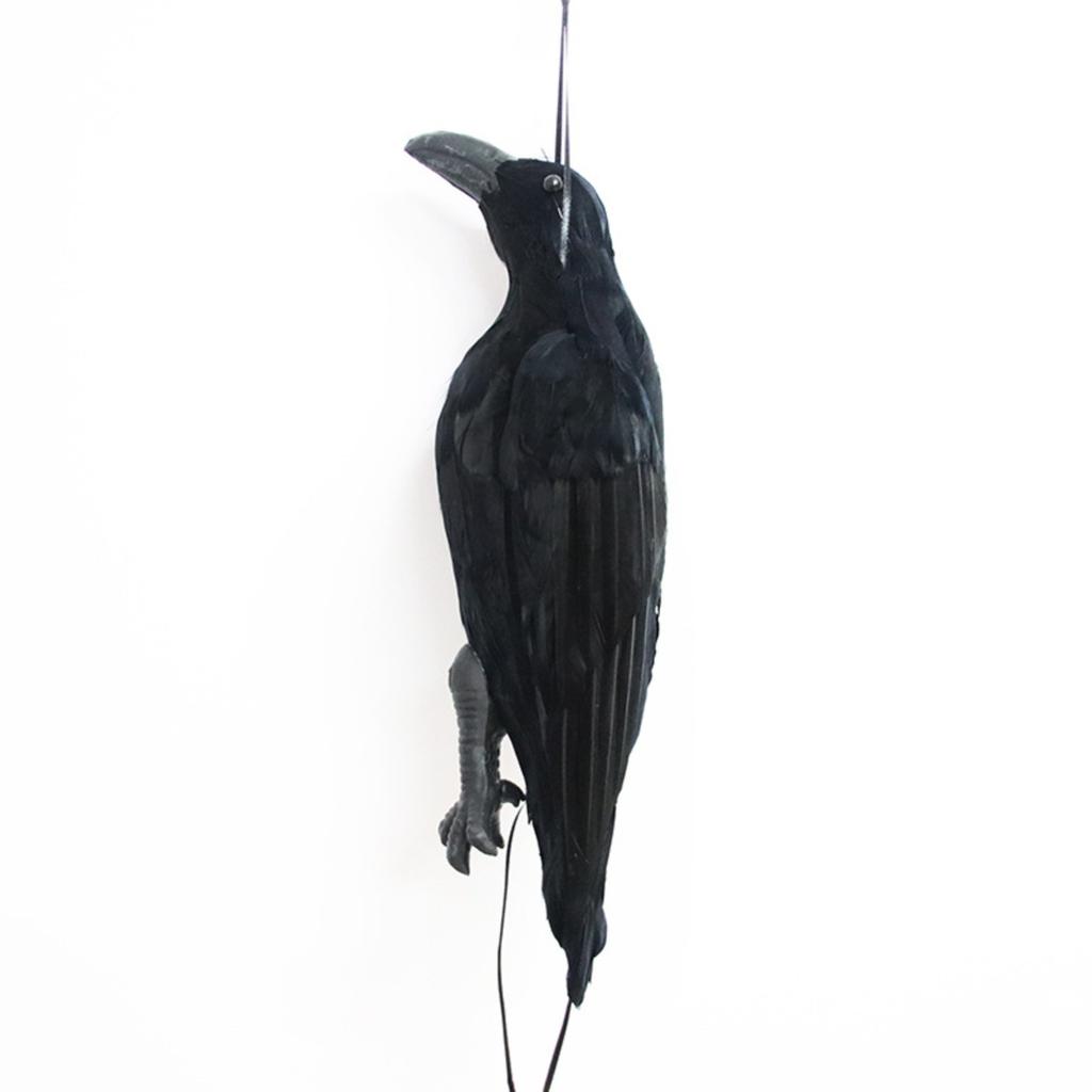 Schwarzes Krähen-Ornament, Schreibtisch-Dekoration aus Kunststoff für Geschenke, Party-Dekor