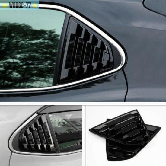 Bright Black Window Louvers Rear Side Vent Cover Trim For Toyota Camry 2018-202