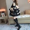 Cat Ning autumn Korean version knitted jacquard sweater women's jacket casual lazy wind loose bear cartoon cardigan long sleeves
