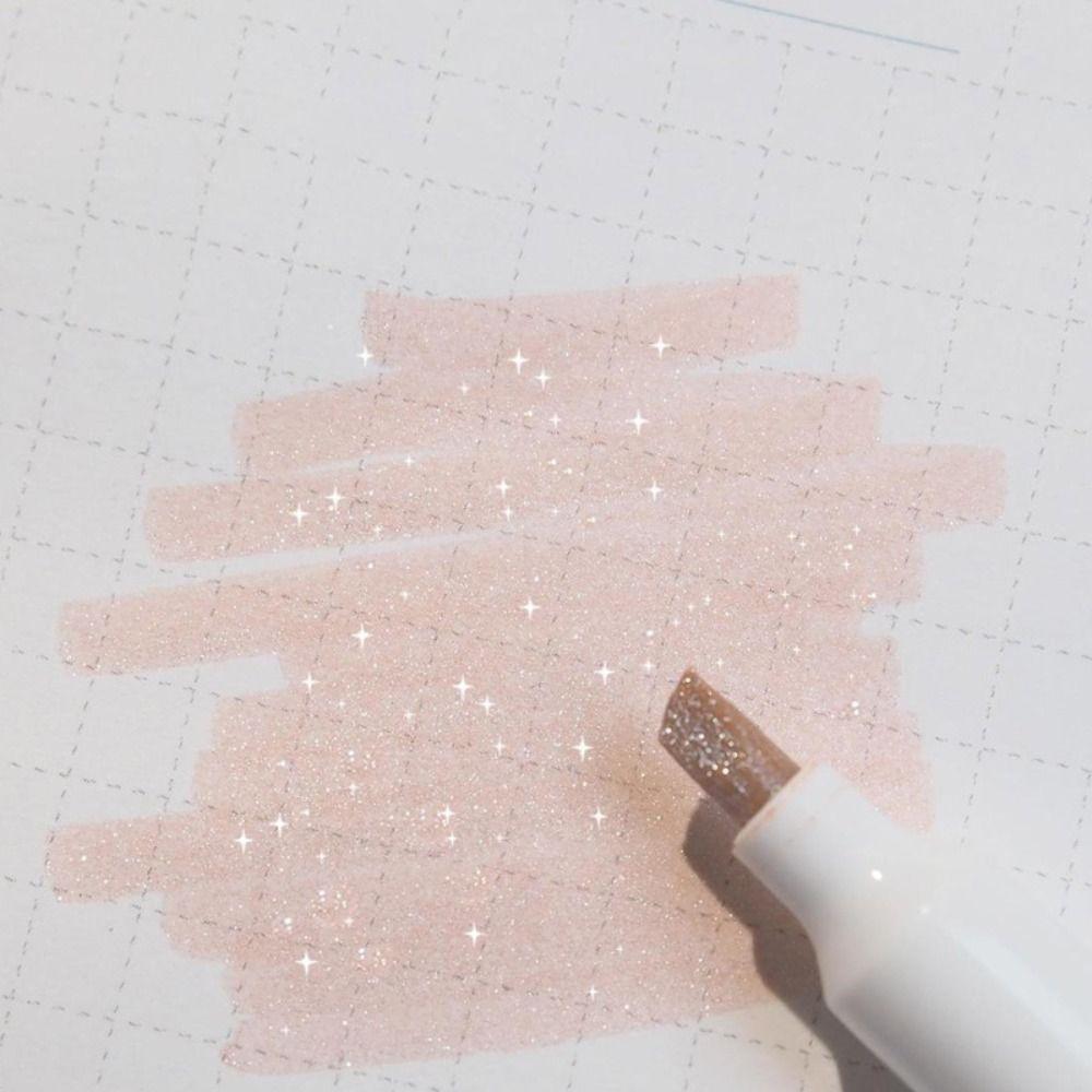5PCS High Gloss Glitter Highlighters Colorful Shiny Fluorescent Pen Marking Pen  Students Gift