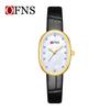 OFNS Luxury Women's Watch: Mother-of-Pearl Dial, Quartz, Diamond Accents, Waterproof, Elegant Office Accessory.