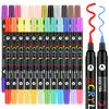 Dual Color Acrylic Paint Markers 24/48/72 Colors Dual Tip Markers Dual-ended Markers  Ceramic Craft