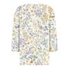 Women's Fashion Button V-Neck Seven Sleeve Vintage Floral Print Casual Top