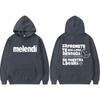 Rapper Melendi Album Tour Letters Printed Hoodie Men Women Fashion Harajuku Hoodies Casual Oversized Loose Sweatshirt Streetwear