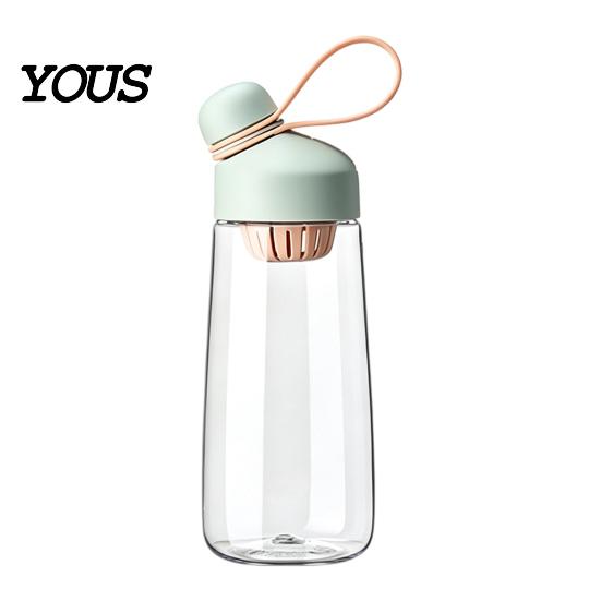 Wide Mouth Hydration Flask Tritan Plastic Water Bottle, with Leak Proof Lid, 600ml Capacity, Fast Portable Office Jug Drinking Spout Sports