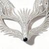 Halloween Rhinestone Fox Mask Veil Masquerade Women Accessories Carnival Cosplay Geometric Crystal Face Chain Mask Party Jewelry