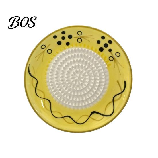 Compact Ceramic Grinding Bowl Garlic Grater Bowl, Multifunctional Ginger Mincer Plate for Food, Spanish Tomato Roaster Dish, Kitchen Tool