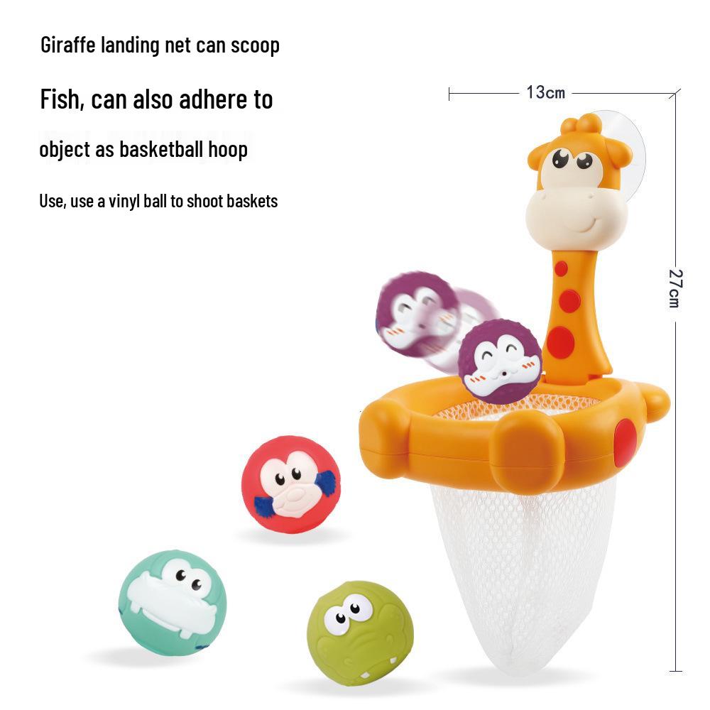 Color-Changing Animal Bath Toy Set: Temperature-Sensitive Water Play with Shark Scoop and Fish Toys