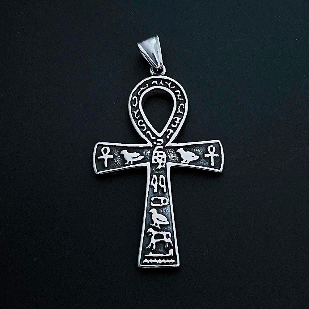 Нержавеющая сталь Древний Египет Глаз Гора кулон ожерелье старинный египетский фараон амулет руны мужское ожерелье ювелирное изделие подарок No Chain