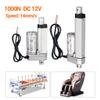 1000N DC 12V Linear Actuator Push 100kg 1000N 50mm 100mm 150mm 200mm 250mm 300mm 350mm Stroke Linear Drive Electric Motor 14mm/s