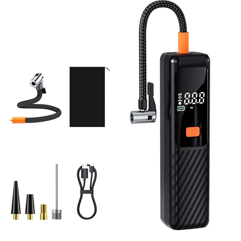 Cordless Mini Bike Pump 150 PSI Air Pump with Digital Pressure Gauge Electric Bike Tire Pump for Auto Motorcycles Bikes Balls