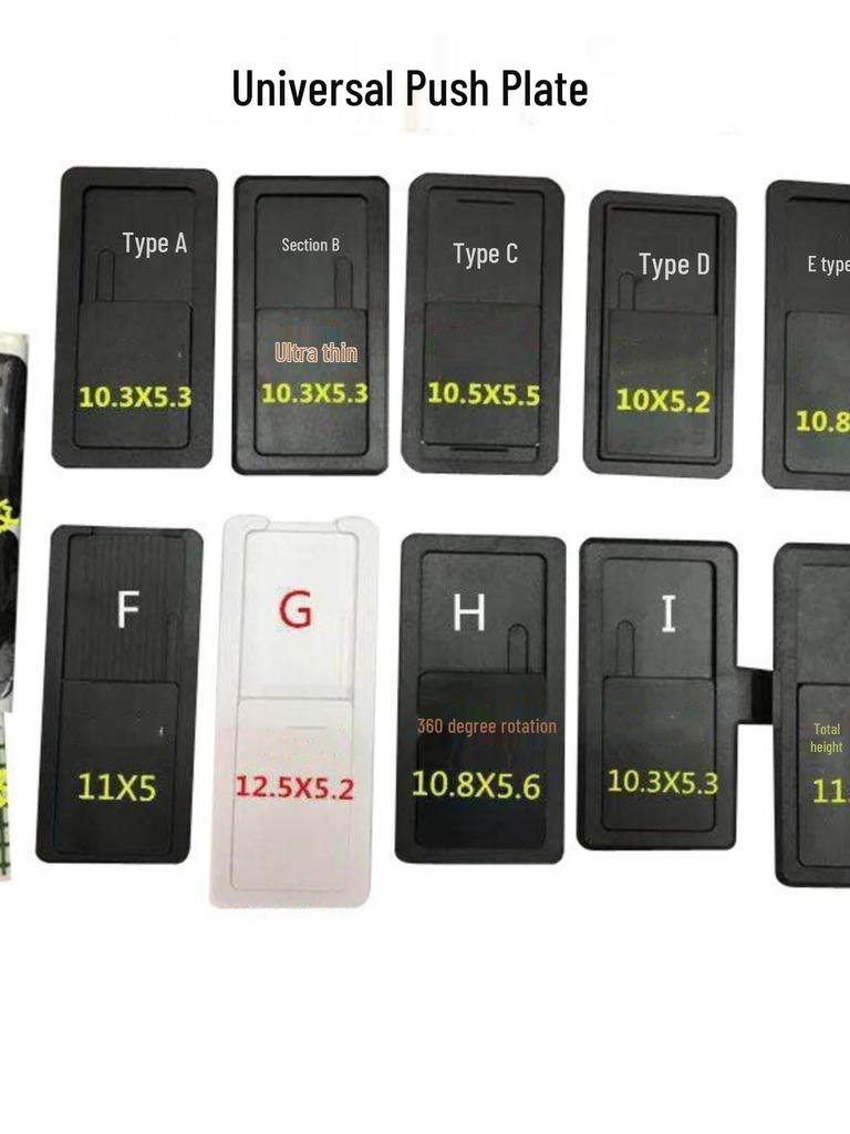 ABS Leather Case with Rotating Adjustable Clamp and Removable Adhesive Phone Holder