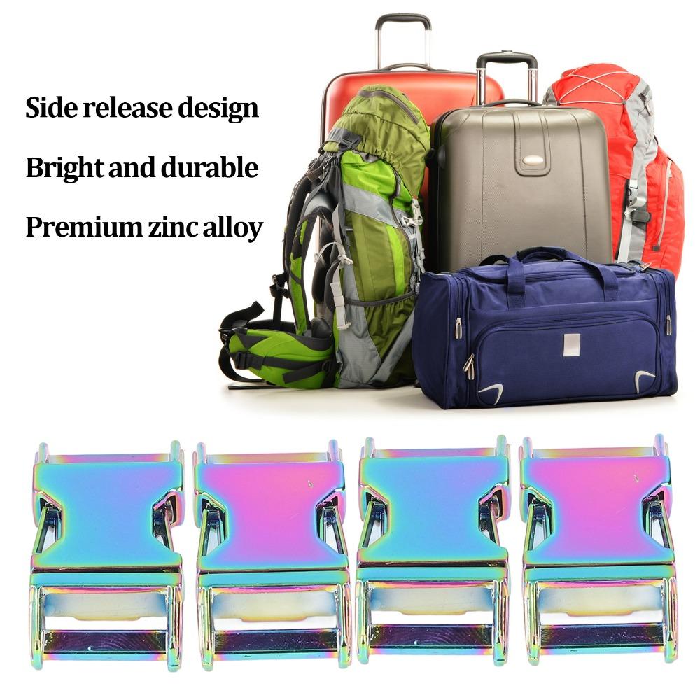 4pcs Glossy Finish Quick Release Clip Zinc Alloy Belt Buckle Metal Buckle For DIY Craft