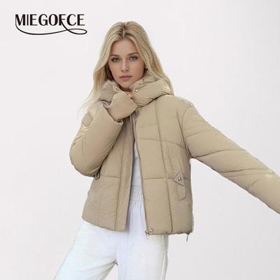 Jarná Jesenná Krátka Bavlnená Parka High-end Voľný Štýl s Kapucňou Vrecká Dámsky Kabát Vysoko Kvalitná Bunda MZ-24585