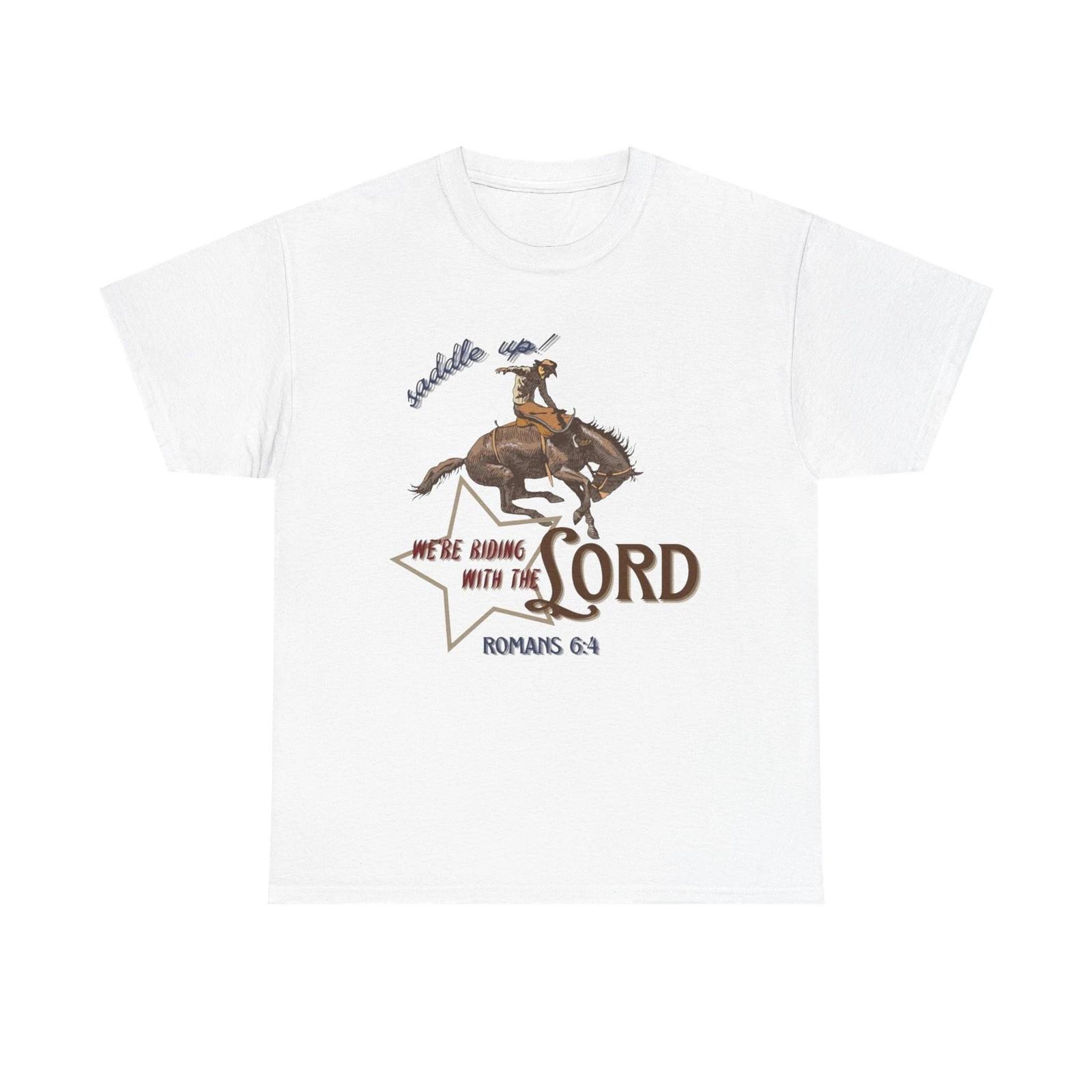 

Riding With The Lord Graphic T Shirt ALL SIZES Tee Unisex Heavy Cotton XL