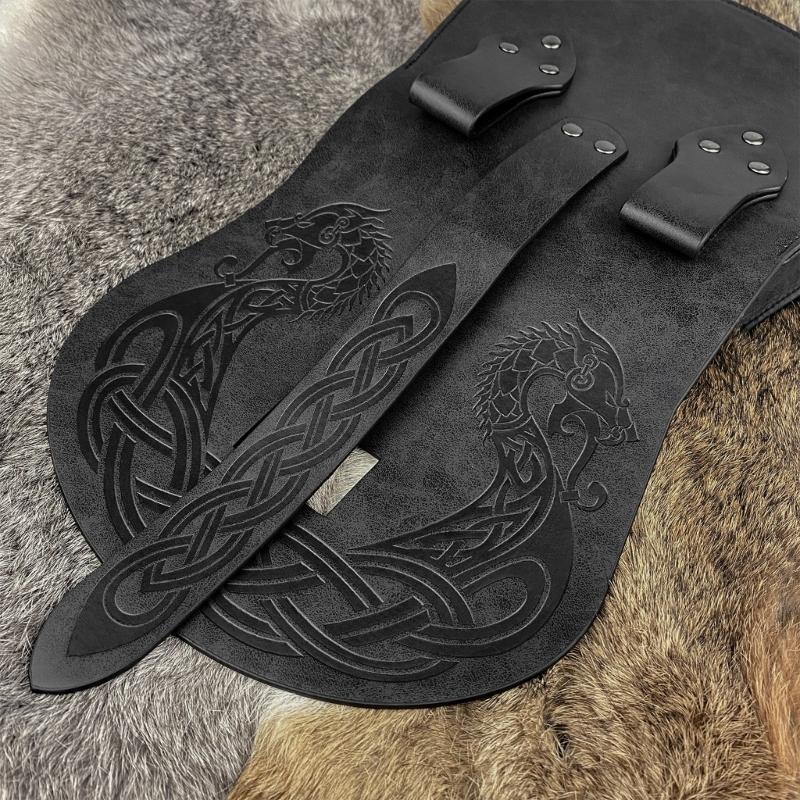 Medieval Leather Belt Bag Waist Pouches Medieval Vintage Waist Bag Medieval Costume Accessories for Halloween Dress Up