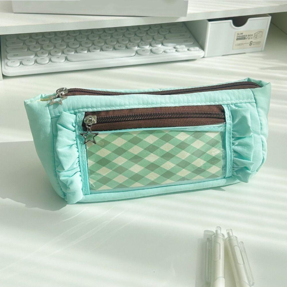 Cute Pencil Case Large Capacity Makeup Bag Trendy Zipper Stationery Pouch  Children