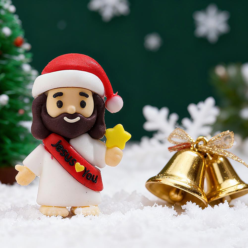 50Pcs Little Jesus Figures Jesus Loves You Rubber Pocket Toys Little Figures To Hide And Seek Sunday School Religious Party