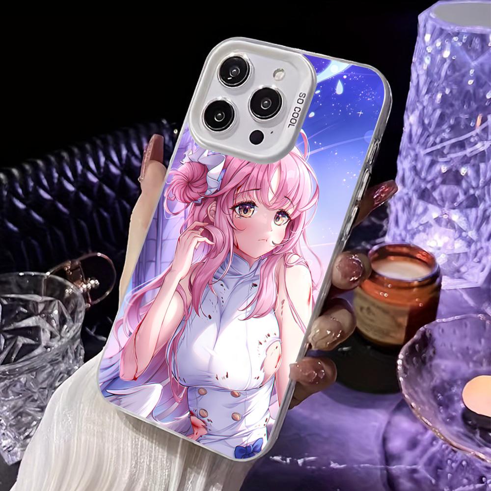 

Blue Archive Misono Mika White Translucent Mobile Phone Case for iPhone 17 16 15 14 13 12 11 X XR XS Air Pro Max Plus Colorful iPhone 15 Plus
