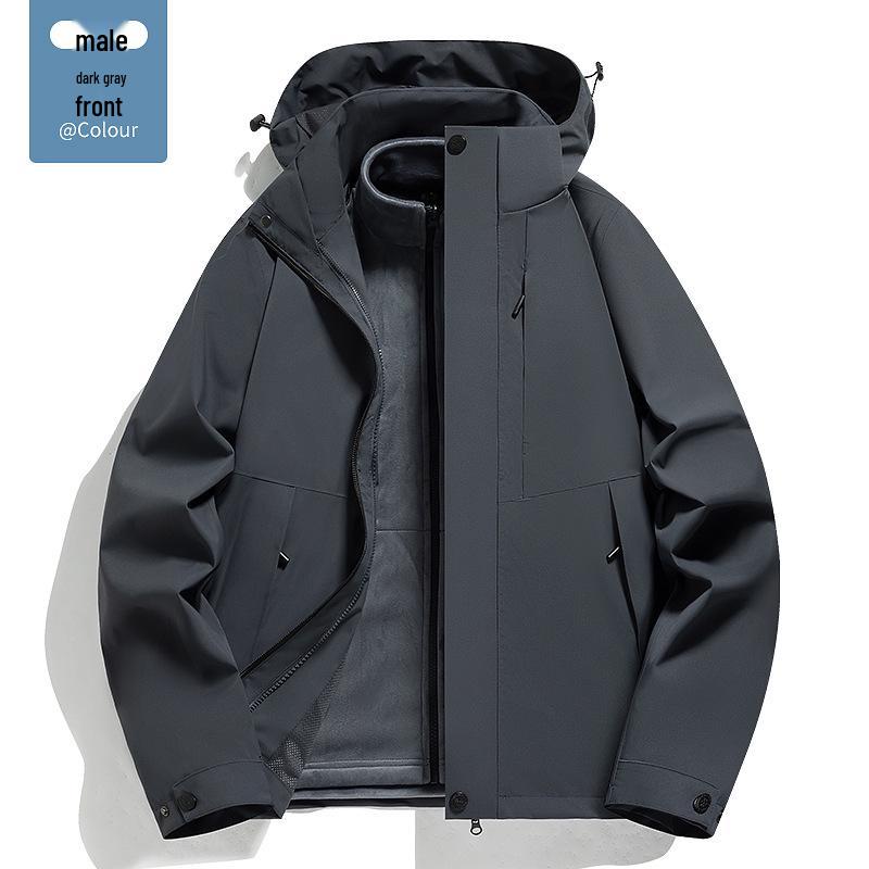 Unisex Three-in-One Fully Sealed Ski Jacket for Outdoor Sports: Autumn/Winter S
