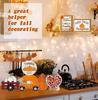 23 Piece Layered Tray Decoration Set Thanksgiving Pumpkin Maple Leaf Truck Decoration