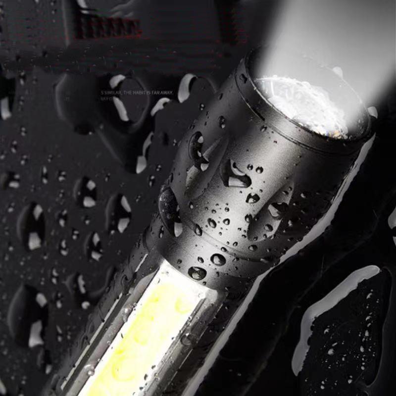 T6 COB LED Tactical USB Rechargeable Portable 3 Modes Camping Lantern Zoomable Waterproof Flashlight Torch Lamp Focus Light