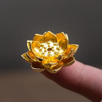 Mini Golden Lotus Duftstecker Duftsitz Lotus Aromabrenner Duftpfad Zubehör Räucherstäbchensitz