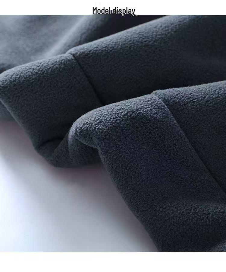 Pánska teplá fleecová bunda s kapucňou: Nový štýl, Hrubá podšívka, Ležérny vonkajší kardigán