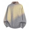 Pullovers Long Sleeves Sweaters Unisex Sweater Paragraph Autumn Half Button Men's Knitwear Bottoming Lapel Retro False Two-piece Wool Sweater