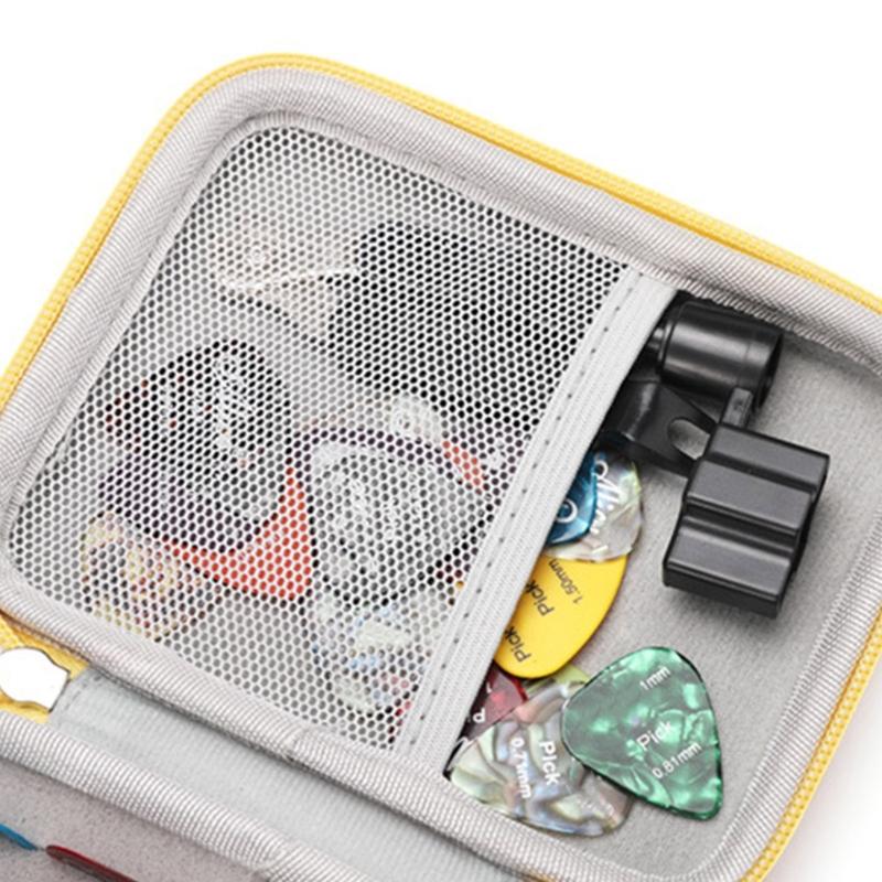 Universal Picks Pouch Storage Box Guitar Pick Holder Case Splashproof Pouch Carrying Bag with Lanyard Guitar Accessory