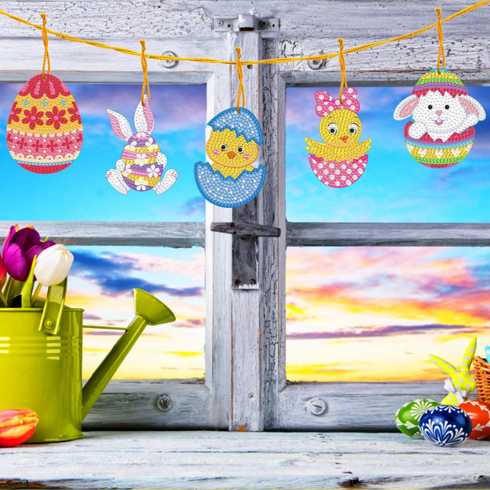 10pcs Hanging Ornament Special-shaped Drill DIY Diamond Mosaic Pendant Christmas Decor Spot Art Crafts Women Bag Decoration Gift