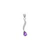 Dainty Amethyst Pendant: 925 Sterling Silver Teardrop Jewelry