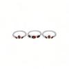 Minimalist Garnet Ring: 925 Sterling Silver Stackable Band