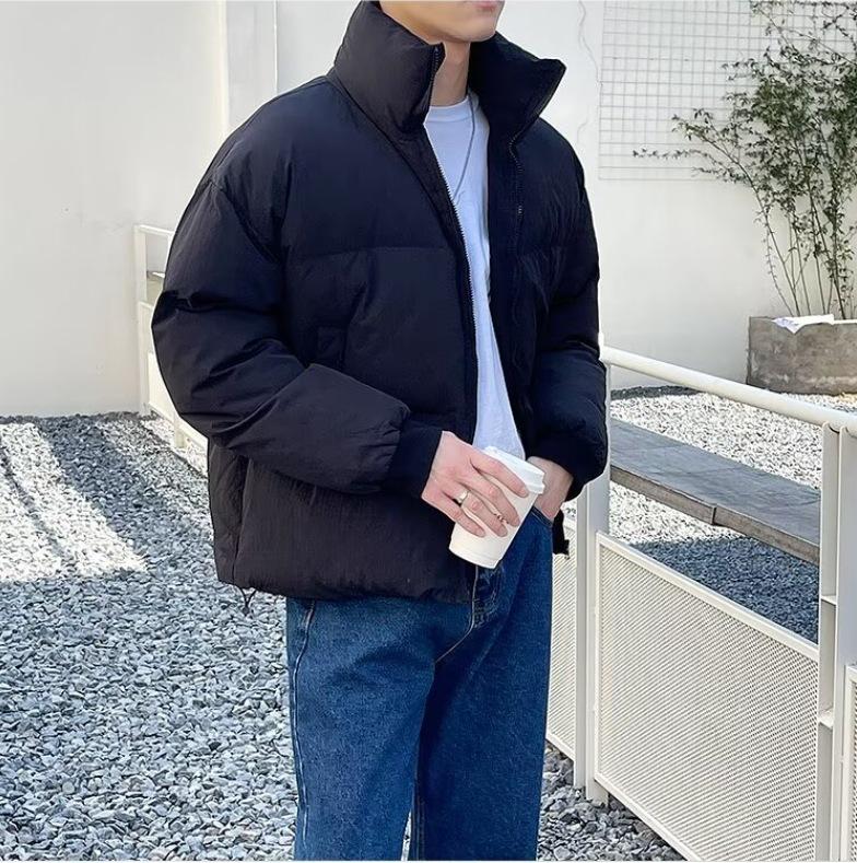 

Men s Trendy Korean Thickened Cotton Padded Jacket with High Collar – Stylish, High-End Winter Coat XL