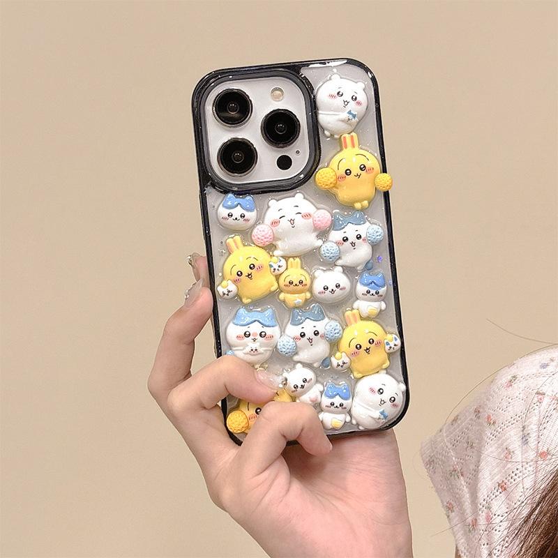

Cartoon Cute Jiwa Girly Heart Phone Case for IPhone17Promax Niche 15plus Female New Model 14 For iPhone 17Promax
