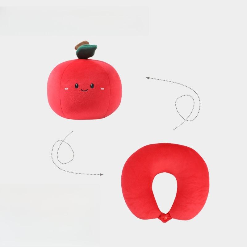 Cute Cartoon U Shaped Pillow Two In One Deformable Foam Particle Neck Support for Office Nap Toy Throw Pillow Playful Comfort
