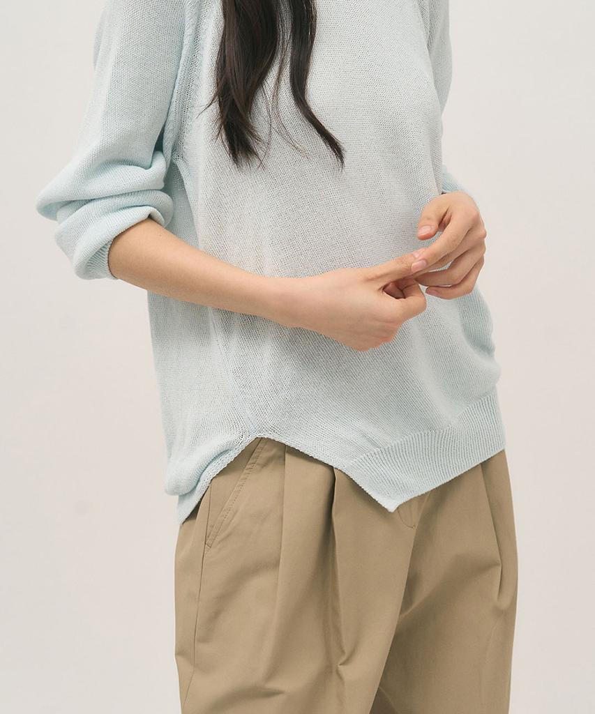 Leopeusaideuhwaiteulabel Twist Raglan Knit Ice Blue