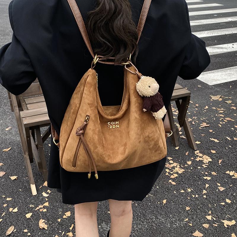 Lässige Pendler-Tragetasche Damen große Kapazität 2025 neue Schulter-Umhängetasche Retro-Mode leichter Rucksack