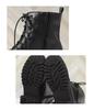 Boots for Short L [Arisana] Kids, Girls, Boots, Lace-up Shoes, Black, (23.5-24.0cm)