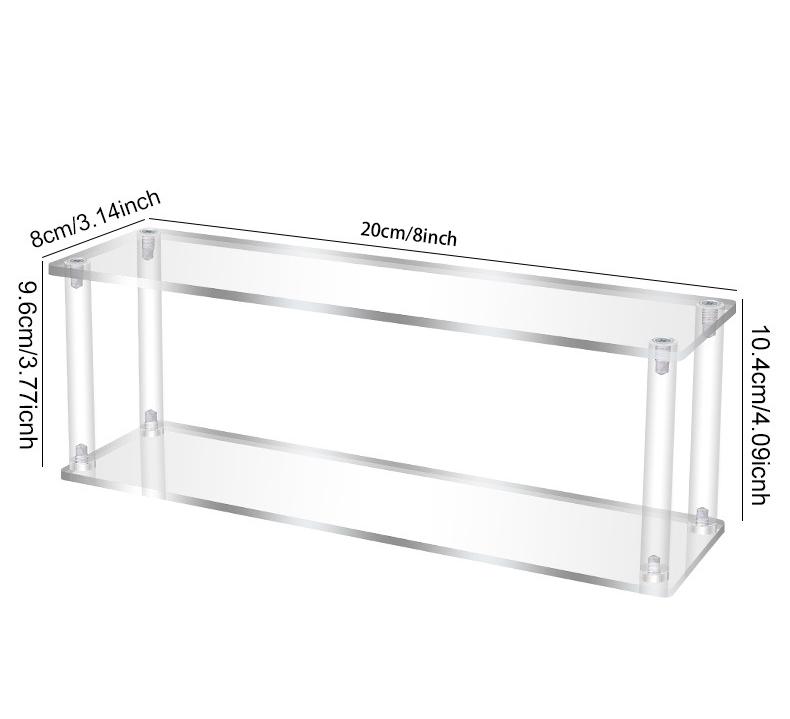 Vertical Acrylic Display Stand Ladder Storage Shelf for Bubble Mart Dolls,Labubu Collectibles,Figures,Perfume,Cosmetics,Cupcake