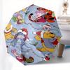 Christmas,WinnieThePooh Automatic Folding Umbrella, 8 Ribs Portable Foldable Design, Best Choice for Business and Going Out, Birthday, Hallo