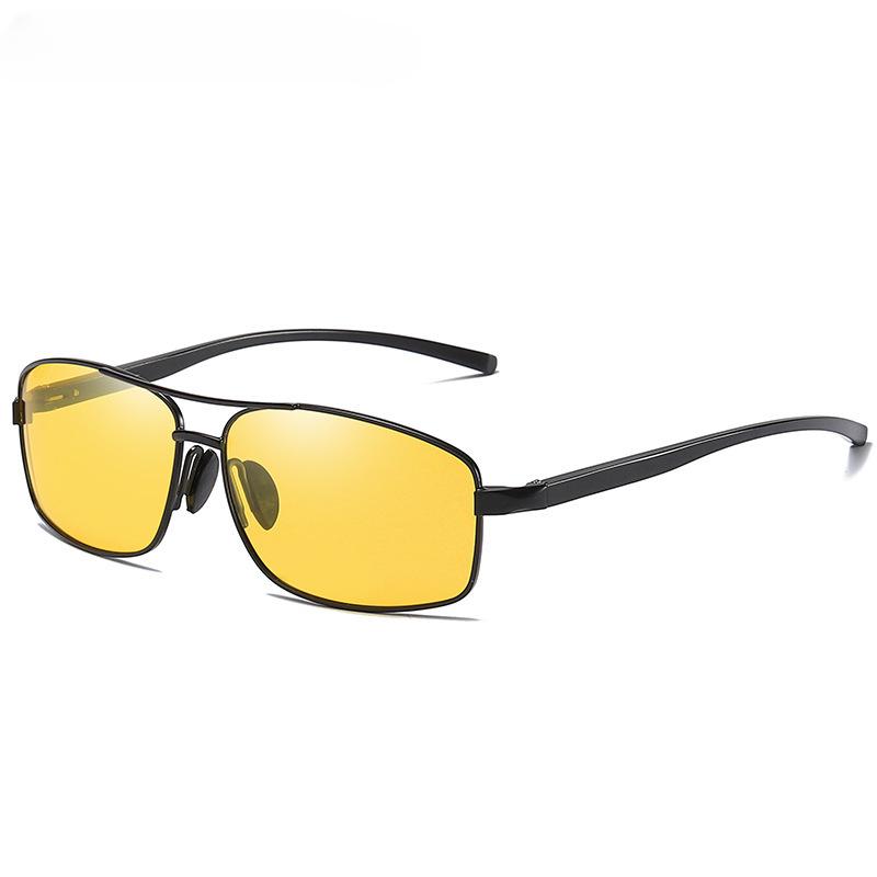 

Non-polarized Fashion Classic Square Metal Frame Women Men Sun Eyeglasses Night Vison Driving Sunglasses night vision чорний