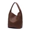Korean-Style Hand-Woven Women's Casual Shoulder Bag with Large Capacity