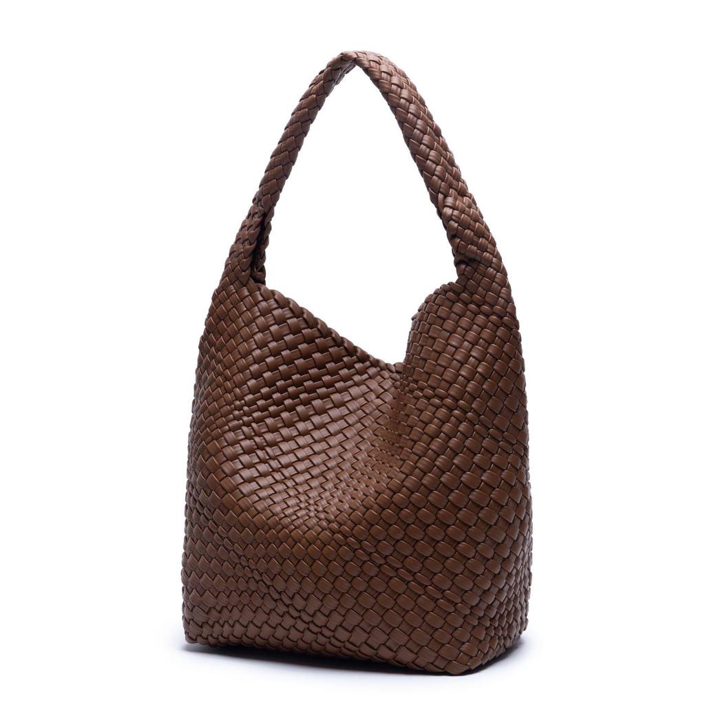 Korean-Style Hand-Woven Women's Casual Shoulder Bag with Large Capacity