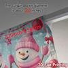 2pcs,Curtains Cute Snowmen Christmas Holiday Scene Chic Light Filtering Curtains Durable 100% Polyester Fabric Curtains All