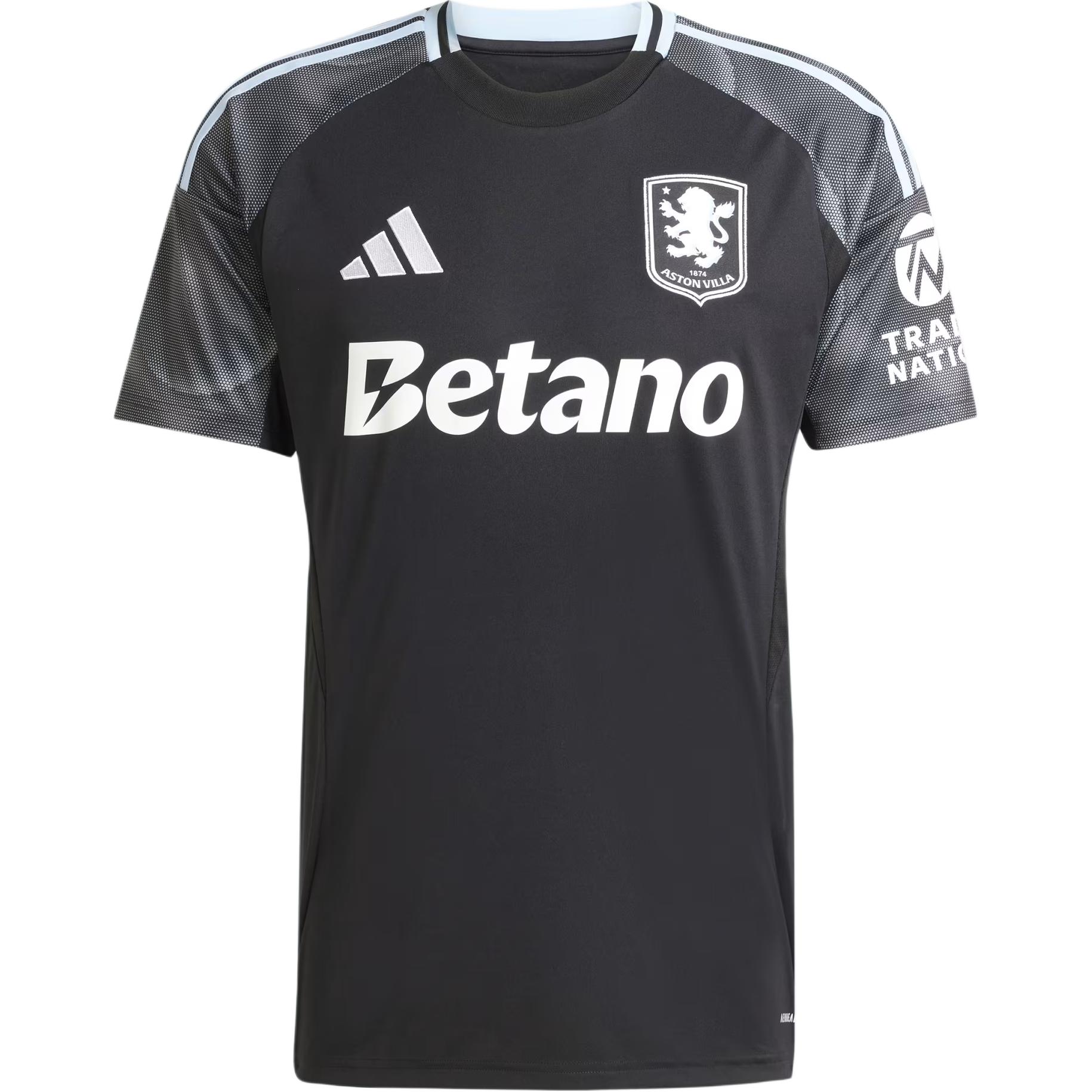 

Adidas Футбольная футболка Aston Villa FC 25/26 для выездов, с круглым вырезом, влагоотводящая, с коротким рукавом, мужские топы JN8053 3XL